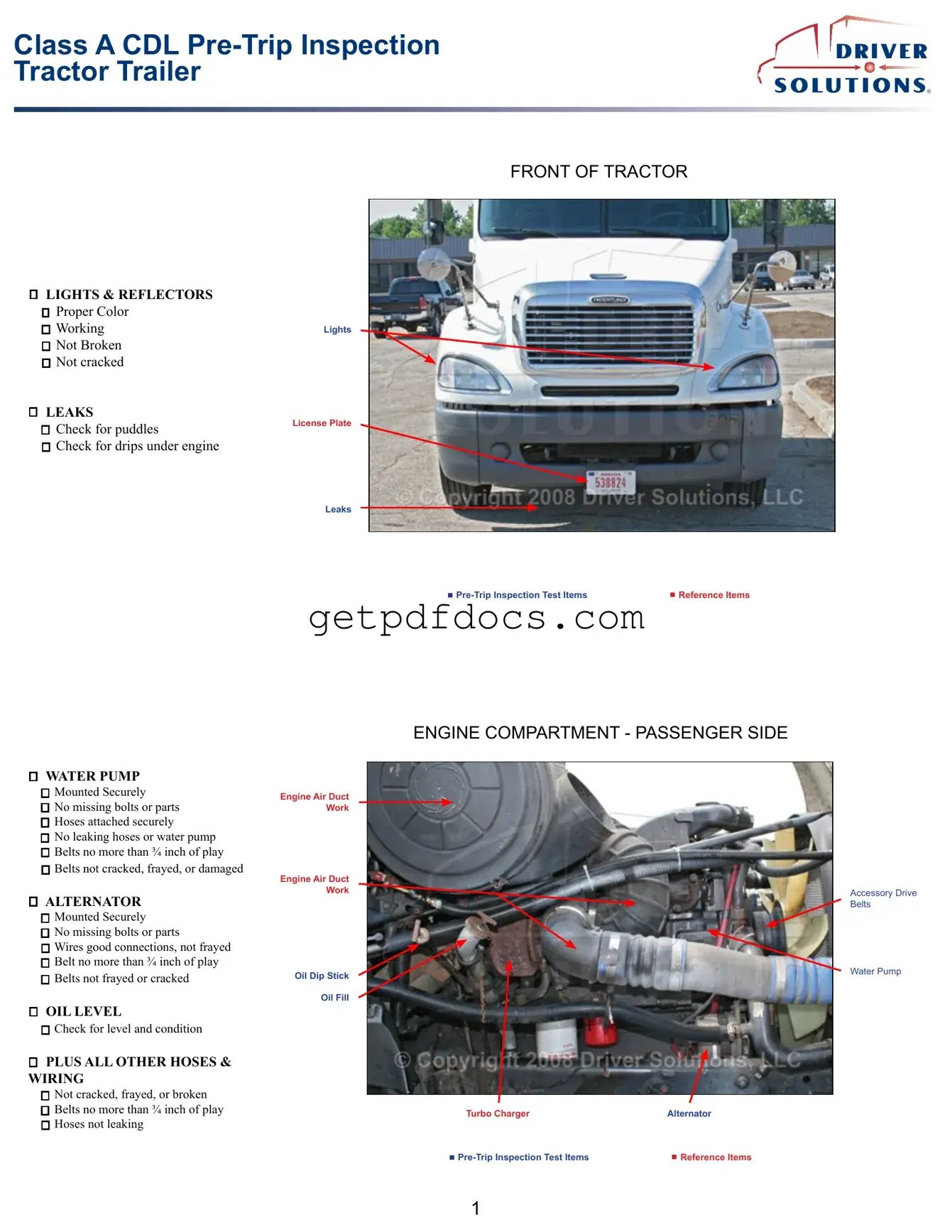 Fill in a Valid Pre Trip Inspection Checklist Template