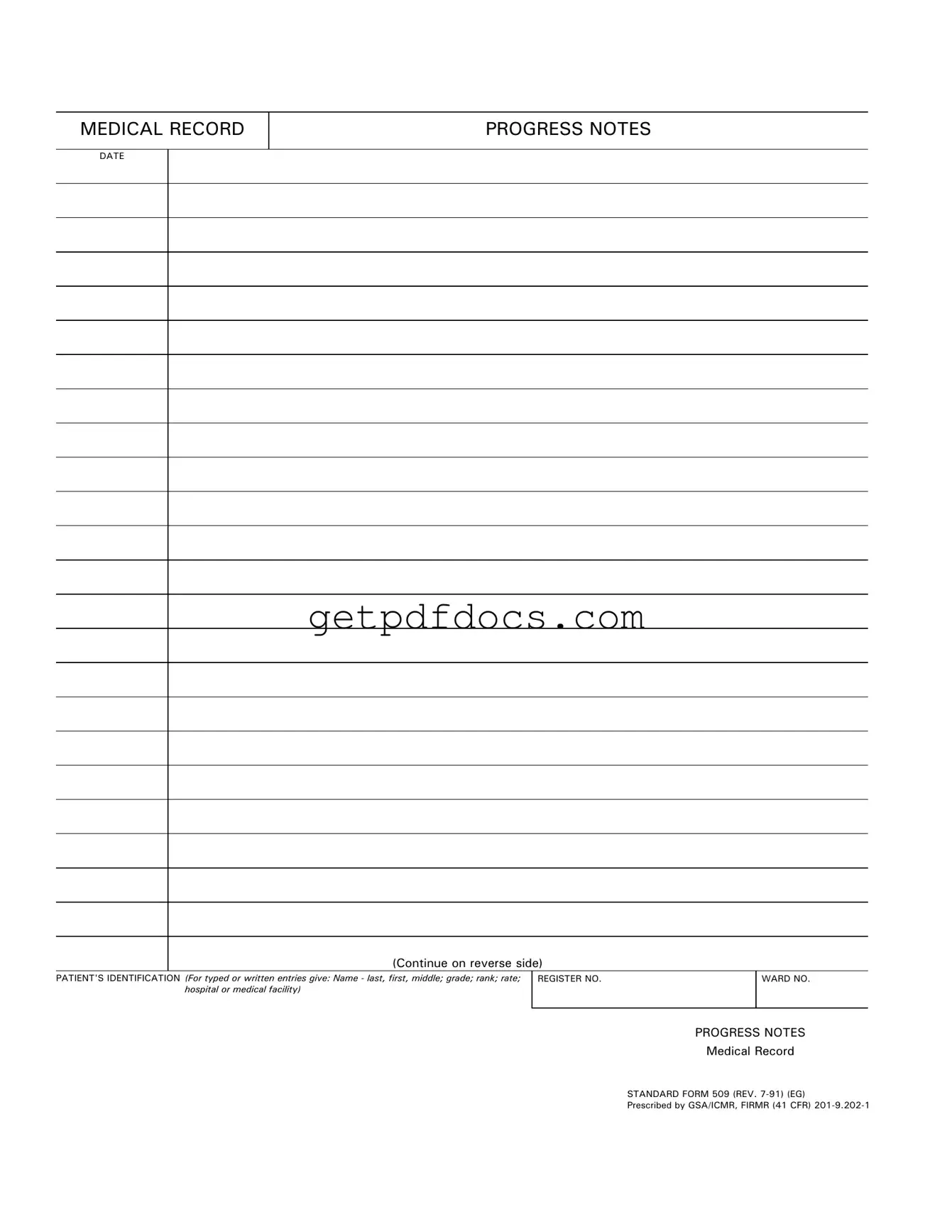 Fill in a Valid Progress Notes Template