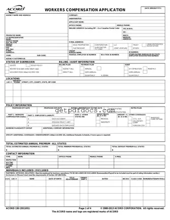 Fill in a Valid Acord 130 Template