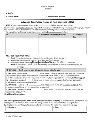 Fill in a Valid Advance Beneficiary Notice of Non-coverage Template