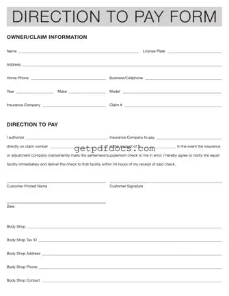 Fill in a Valid Authorization And Direction Pay Template
