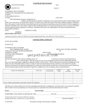 Fill in a Valid Chicago Title Waiver Format Template