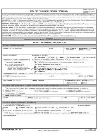 Fill in a Valid DD 2656 Template