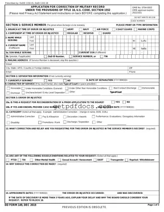 Fill in a Valid DD 149 Template