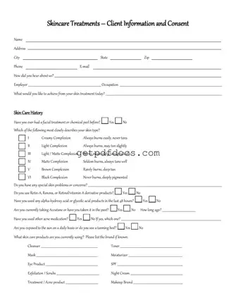 Fill in a Valid Facial Consent Template