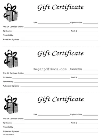 Fill in a Valid Gift Certificate Template