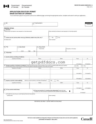 Fill in a Valid Imm 1294 Template