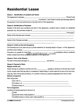 Fill in a Valid Lf310 Residential Lease Template