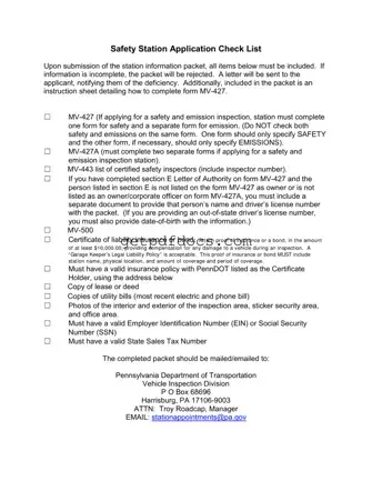 Fill in a Valid Mv 427 Penndot Template