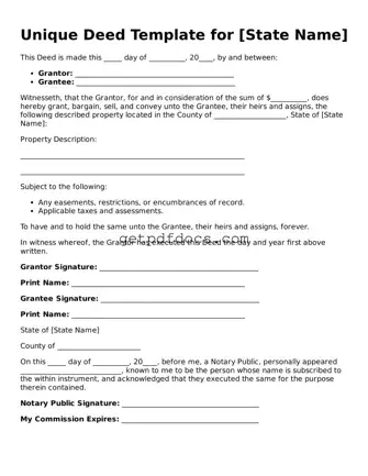 Printable Deed Template