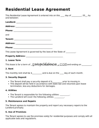 Printable Lease Agreement Template