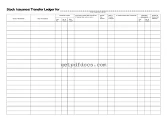 Fill in a Valid Stock Transfer Ledger Template