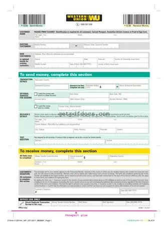 Fill in a Valid Western Union Template